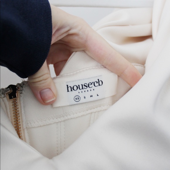 House of CB Silva Ivory Satin Draped Shoulder Corset Top - Picture 16 of 16